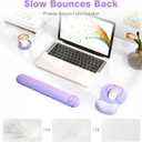 Ospelelf Keyboard Wrist Rest Set with Ergonomic Mouse Pad - 3-in-1 Memory Foam Support for Pain Relief, Office & Gaming with Coaster Purple