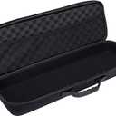 Hard Shell Fishing Rod Case Fishing Gear Storage Bag Fishing Pole Protector with Double Zippers Sponge Padding for Rods Reels Boat Accessories