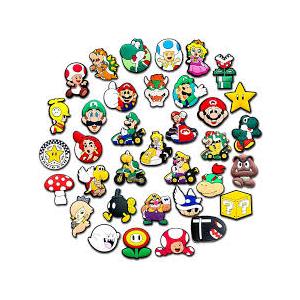 35Pcs Cartoon Croc Charms for Shoe, Cartoon Shoe Charms for Clogs Sandals Decoration, Pack Of 2