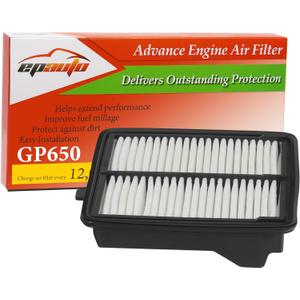 EPAuto GP650 (CA10650) Engine Air Filter Replacement for Honda Fit Gas (2009-2014)  Rigid Panel Filter for Improved Engine Airflow, Fuel Efficiency, and Engine Protection