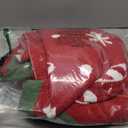 Amlie Home Christmas Knit Throw for Couch, Reversible Soft Cozy Chenille Blanket for Home Decor Gift for Family, 50" x 60", Red Christmas Candy Cane