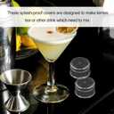 STOBAZA Cocktail Shaker Lid Replacement Set Plastic Splash-Proof Shaker Caps for Bar Use and Travel Drink Mixer Cup Covers with Secure Fit