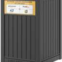 Package Delivery Box for Outside with Sign, 48 Gallon Storage with Lockable Secure, Large Double Wall Resin Outdoor Package Delivery Waterproof (Black)