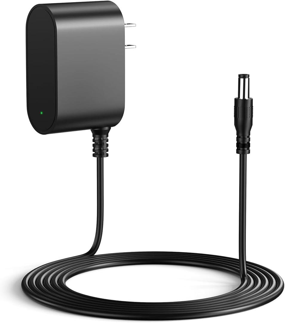 WUKUR Replacement for Crosley Record Player Power Cord, 9V Adapter for Crosley Cruiser Portable Turntable Record Player CR8005A CR221 CR8005C I II III Series 5.9FT Cord (Not for 5V or 12V)