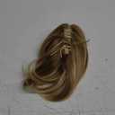 Ponytail Extension, 10" Short Claw Clip in Ponytail Hair Extensions Messy Bun Hair Piece Natural Soft Synthetic Straight Pony Tail Hair Pieces for Women - Honey Blonde with Highlights