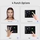 Time Clocks for Employees Small Business, Face + Fingerprint + Palm + PIN, Clock in and Out Machine for Employees, No Monthly Fee No Software Required