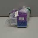 1InTheOffice Stackable Crayon Storage Box, Plastic Container With Lids, 0.14 Liter, Assorted Color, 6 Pack