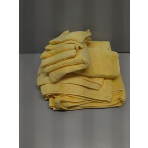 SEMAXE Yellow Bath Towel Set, 100% Cotton Absorbent Bathroom Towels with Hanging Loops, 8 Piece Towel Set Include 2 Bath Towels, 2 Hand Towels, 4 Washcloths