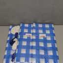 ZJDHPTY 3Pack Plastic Table Cloth Disposable, Blue and White Checkered Gingham Tablecloth for Picnic Pizza Birthday Father's Day Party Decorations Size 54x108 Inch (Blue+White Checker), Set Of 3