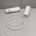 Lamp Shades Set of 2, 12"x12"x10" Large White Linen Drum Lampshade for Table Lamps Floor Lamp, Natural Linen Fabric Replacement Lamp Shade, Hand Crafted Medium Lampshade, Easy Assembly