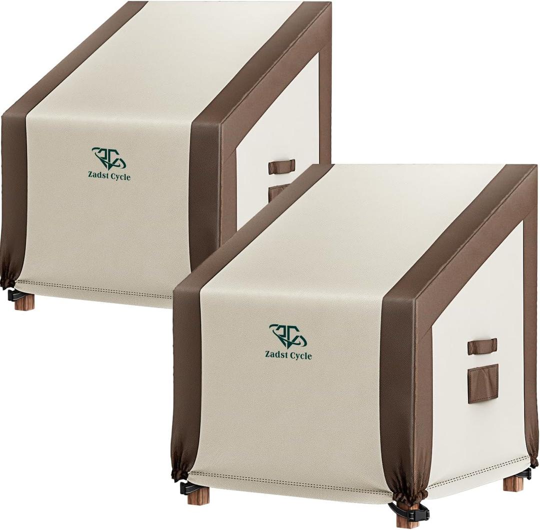 Outdoor Chair Cover, Patio Furniture Chair Cover Waterproof, Heavy Duty Patio Chair Cover fit for Deep Seat Chair, Outdoor ChairLarge, 2 Pack, 35W x 38D x 31H