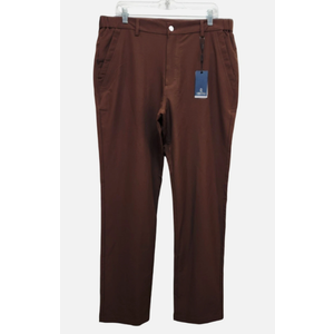 Veboon Mens Proflex Pants Size 36x30 Cotton Flex Polo Slim Fit Brown Formal