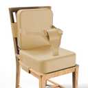 Toddler Booster Seat for Dining Table,Booster Seat for Kitchen Chair with Extended Straps,2PCS Portable with Safety Buckles,Suitable for Kids Aged 3-12 in Restaurants (Earthy Yellow)