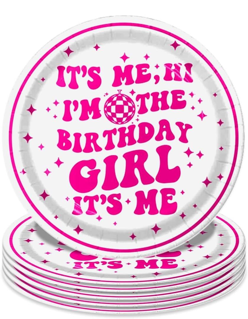 Pink I Tableware, 60 Pcs Music Birthday Decorations
