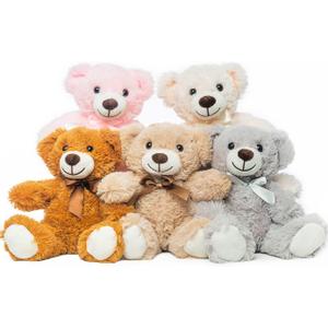 Teddy Bears Bulk 5 Packs Teddy Bear Stuffed Animal Plush Toys 5 Colors Gift for Kid Girlfriend,13.5 Inches Stuffed Bears for Christmas Valentines Day Birthday Wedding Party