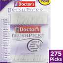The Doctor's BrushPicks, Interdental Brushes & Dental Picks, Gently Remove Food Debris from Braces & Dental Work, 275 Count, Pack of 4