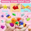 28 Pack Mochi Squishes Valentines Day Gifts for Kids Classroom, Valentines Day Cards for Kids School, Valentines for Class Valentines Exchange Cards Party Favors Classroom Exchange Gift Set