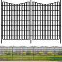 10 Panels No Dig Dog Fence Outdoor for Yard, 48 in (H) x 23.6 ft (L) Animal Barrier Fence Rustproof Metal Wire Panel Border for Dog, Tall Garden Fenceing Panels Temporary Ground Stakes for Yards,Patio