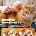 Pet Steam Brush for Dog &Cat, 3-in-1 Self-Cleaning Dog Brush Pet Spray Hair Removal Comb, 2 Spray Modes Rechargeable Deshedding Dog Steam Spray Hair Brush for Shedding Massaging Cleaning (White)