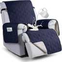 VANSOFY 100% Waterproof Recliner Chair Covers, Recliner Cover Non-Slip Dog Chair Cover Furniture Protector Washable Slipcover with Pocket, Elastic Straps for Pets, Dogs(Dark Blue, 20")