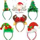 5pcs Stretchy Santa Hat Headband for Christmas Party,Comfortable and stylish hair accessories for a festive and beautiful look