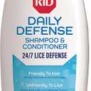 RID Daily Defense Lice Shampoo & Conditioner, Used Daily Provides 24/7 Defense Against Head Lice, 100% Effective, 10.1 Ounce