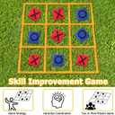 Tic Tac Toe Game - 4ft x 4ft Outdoor Yard Giant Tic Tac Toe for Backyard, Camping, Lawn, Portable No Assembly Outdoor Bean Bag Toss Game for Family and Kids