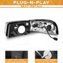 WEELMOTO for 2006-2011 Mercury Grand Marquis Headlights Assembly Replacement for 06-10 Grand Marquis Headlights Assembly Pair Headlamp+ Corner lamp