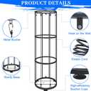 3 Layer Vertical Ball Storage Rack, Basketball Holder Wall Mount, Cage for Football, Volleyball, Sports Organizer for Kids Room, Garage, Home