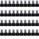 FERCAISH 40 Pcs Spray Bottle Tops, Replacement Pump Heads, Reusable Dispenser Caps, Fine Mist Sprayer, Cosmetic Spray Bottle (24 Caliber-Black)