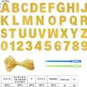 DIY Banner Kit with Letters Glitter Banner Letters Customizable Birthday Banners Graduation Banner Custom Party Hanging Banner for Graduation Wedding Party Baby Shower Decoration(Gold)