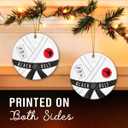 3 x Karate Christmas Ornament 2025 - Karate Black Belt Gifts for Boys, Men, Girls, Jiu Jitsu Ornament, Motivational Jiu Jitsu Gifts for Students, Teachers, Coaches, Ceramic Hanging Decor