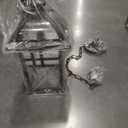 Emliviar 20 Inch Outdoor Pendant Light for Porch, Outdoor Chandelier for Porch, Die-Cast Aluminum with Seeded Glass, Black Finish, DE281H-M BK