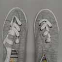 Women's Slip On Canvas Sneaker Low Top Casual Walking Shoes Classic Comfort Flat Fashion Sneakers (8, Grey)