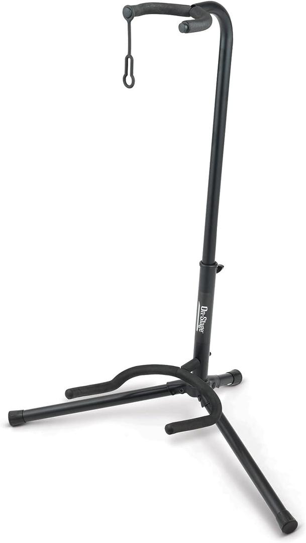 OnStage XCG4 Black Tripod Guitar Stand, Single, 20.5 x 6 x 8.75 inches