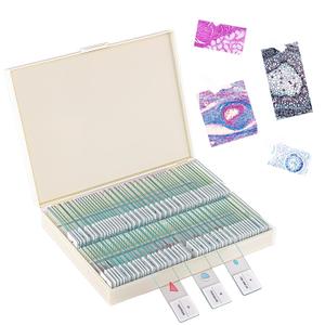 Misoterm Microscope Slides with Specimens for Kids, Prepared Microscope Slides for Kids Microbiology, Prepared Microscope Slides for Adults 120 Tablets