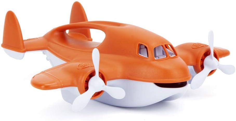 Green Toys Fire Plane - Pretend Play, Motor Skills, Kids Bath Toy Vehicle. No BPA, phthalates, PVC. Dishwasher Safe, Recycled Plastic, Made in USA.