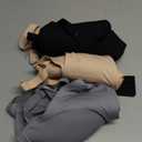 Angelhood Seamless Bras Women Soft Jelly Push Up Wireless Bra Supportive V Neck No Underwire Comfort Tshirt Bralettes (Medium, Black/Blue/Nude)