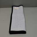 Color&Geometry Chenille Pile Bathroom Rugs Upgraded Denser, 17"x29.5" Non Slip Absorbent Black Bath Mats for Bathroom Thin Fit Under Door, Washable Quick Dry, Standard Sized