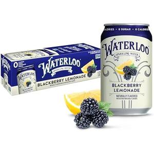 Waterloo Sparkling Water, Blackberry Lemonade Naturally Flavored, 12 Fl Oz Cans (Pack of 12) – Zero Calories and Zero Sugar or Sweeteners Nov/08/26