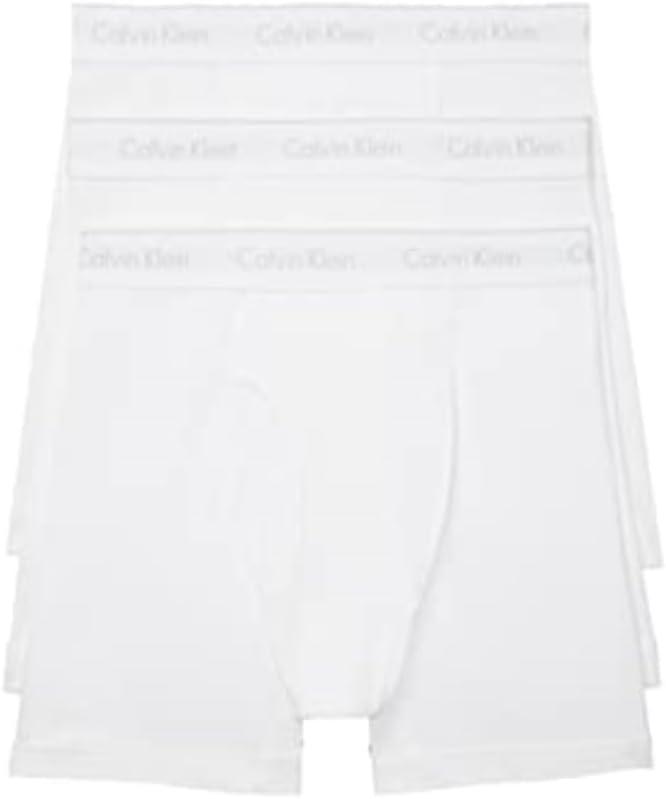 Calvin Klein Men's Cotton Classics 3-Pack Boxer Brief (Medium, 3 White)