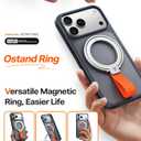 TORRAS 2025 Upgrade (Gen 6.0) Magnetic Phone Grip Holder Kickstand with Braided Strap, Fit for MagSafe Ring Removable, for iPhone 17 16,15, 14, 13 12 Pro/Max Samsung, Google (Silver), Ostand Ring