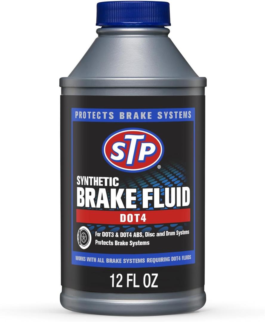 STP Synthetic Brake Fluid, Dot 4 Brake Fluid Protects Brake Systems, ABS, Disc and Drum Systems, 12 Oz, STP