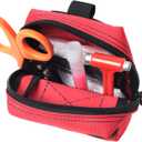 2 Pack Molle Pouches - Tactical Compact Water-Resistant EDC Pouch (Red)