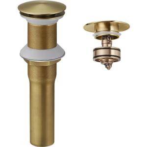 BWE Antique Pop-Up Drain Assembly with Strainer for Bathroom Vessel Vanity Faucet Bathroom Vessel Sink Drain Stopper Without Overflow Sink One-Piece