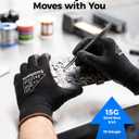 toolant 6 Pairs Work Gloves MicroFoam Nitrile Coated, 15 Gauge Breathable Nylon with Grip in Wet & Oily Condition, Touchscreen,Certified Working Gloves Bulk for Gardening,Warehouse,Automotive,Black,XL