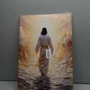 Abstract Jesus Walking on Water Canvas Wall Art Christian Bible Stories Spiritual Wall Decor Pictures Divine Light Modern Religious Poster Prints Artwork for Living Room Bedroom Church Prayer Room