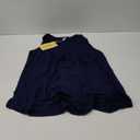 LONGYUAN Womens Spring Sleeveless Vest Casual Loose Fitting Blouse Loungewear Solid Flare Tank Tops Navy Blue, Large