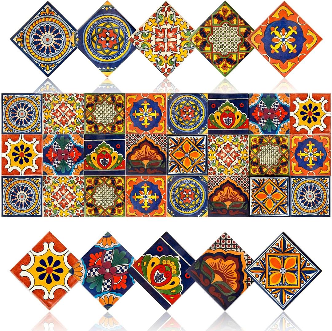 24 PCS Peel and Stick PVC Tile Stickers Waterproof Removable