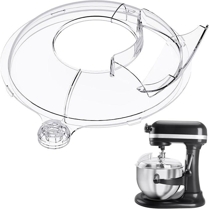Splash Guard Replacement for Kitchen Aid 6-7QT Stand Mixer, Clear Splash Guard for Kitchen Aid Accessories, Splash Guard Bowl Perfect for Kitchen Aid Stainless Steel Bowl (Only 6-7QT)